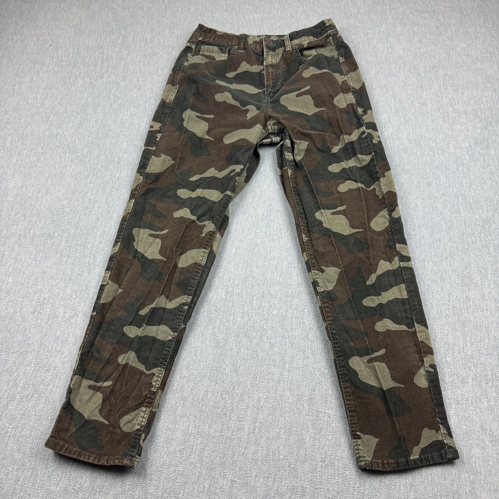 American Eagle Pants Womens 4 Fits 28x27‎ Brown Camo Super Stretch Corduroy